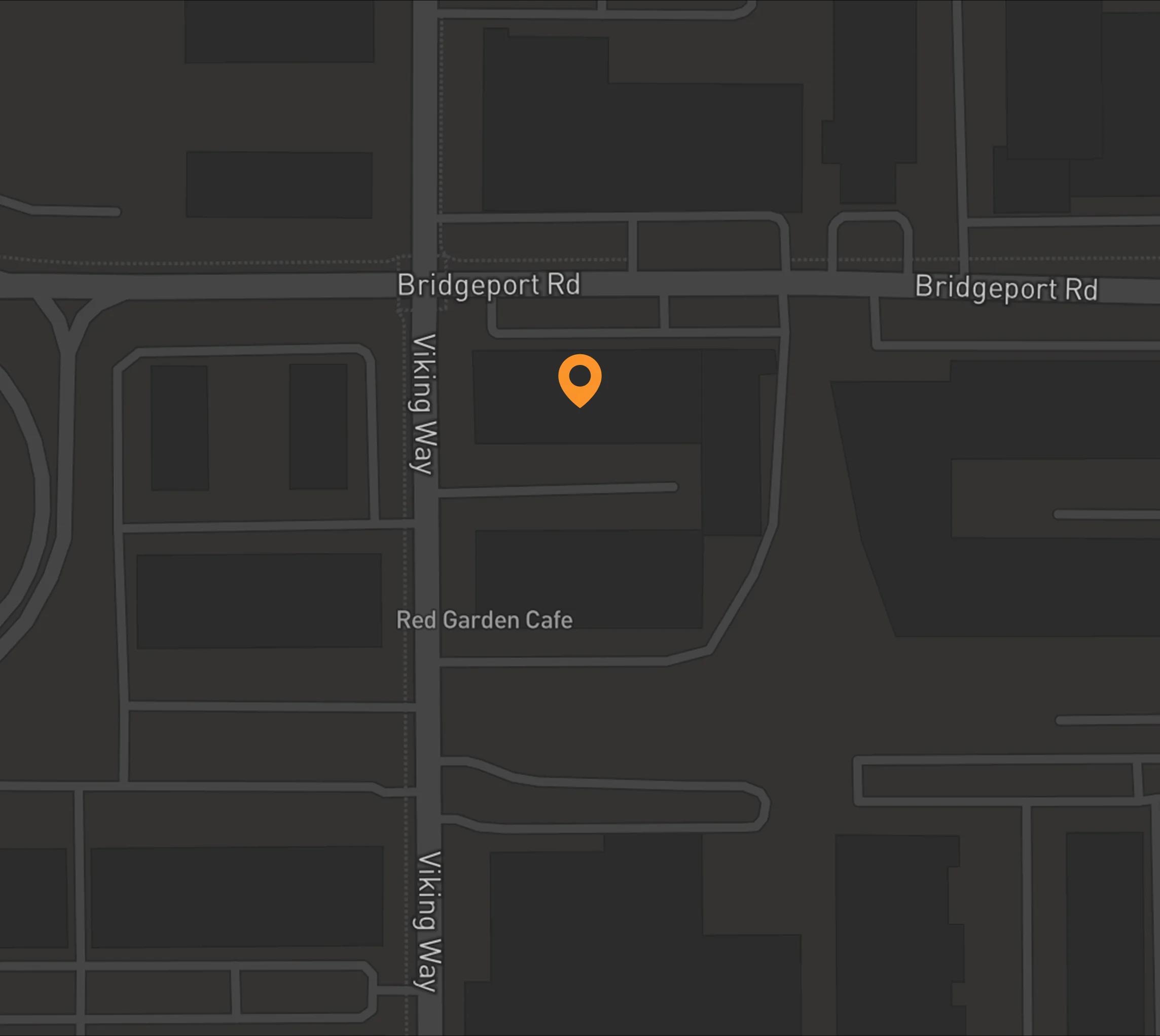 Map showing Polaron Solartech Toronto office location