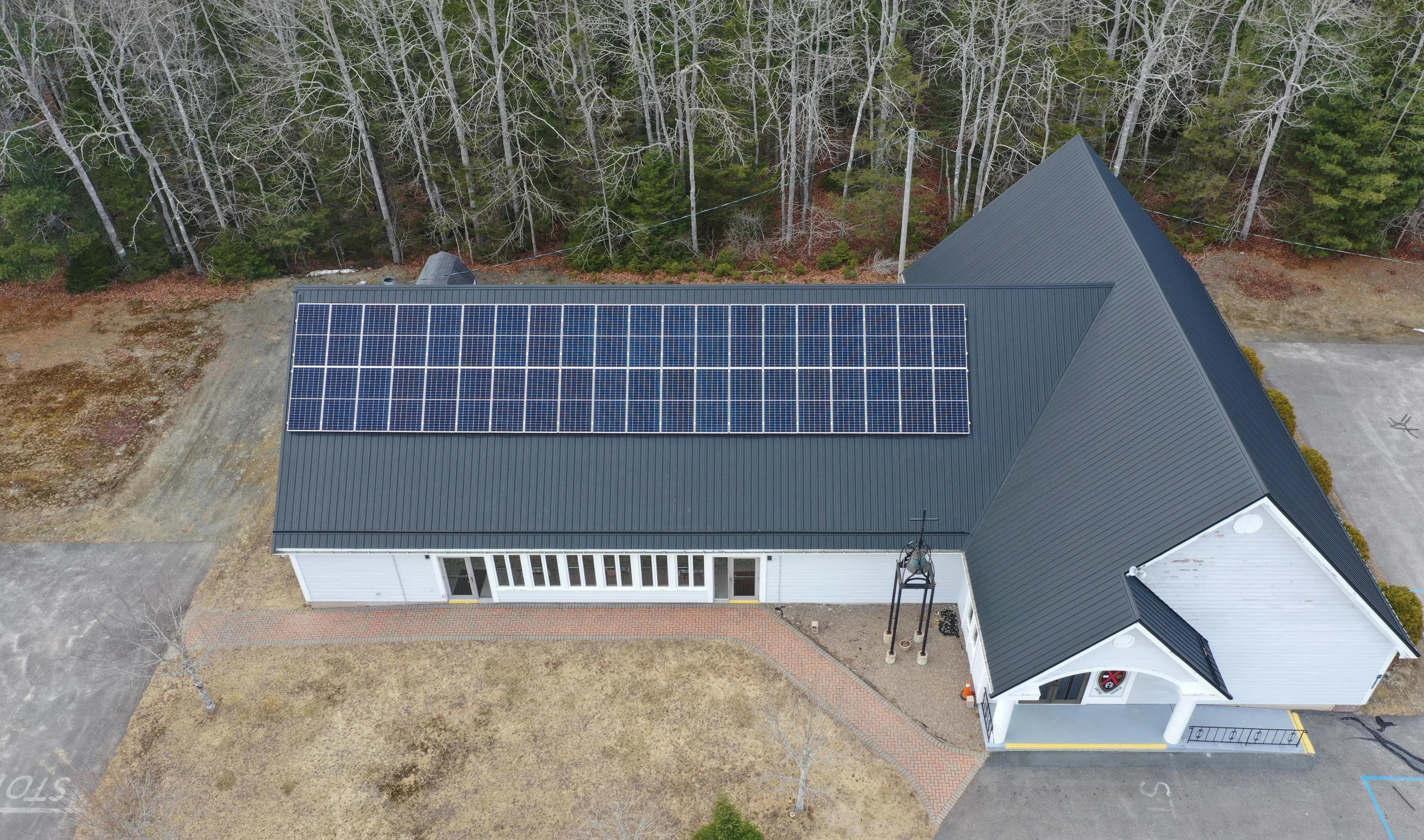 Solar panels in the mountains