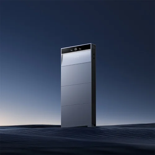 Close-up of an Anker energy storage system